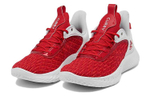 Under Armour Curry Flow 9 Team fashion all-match non-slip wear-resistant low-top basketball shoes men's white and red