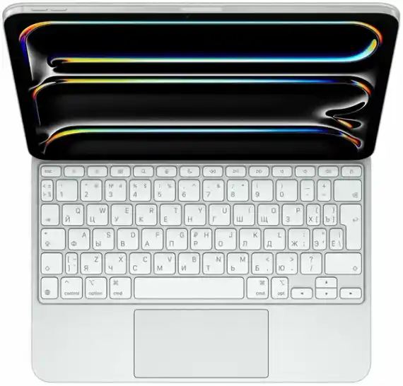 Чехол-клавиатура Чехол-клавиатура Apple Magic Keyboard для iPad Pro 11" (2024) (русская гравировка) белый