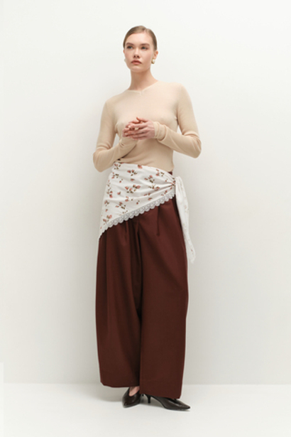 Брюки 0-образные из шерсти