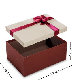 WG-50/3-A Коробка подарочная «Прямоугольник» цв.бордов/беж.