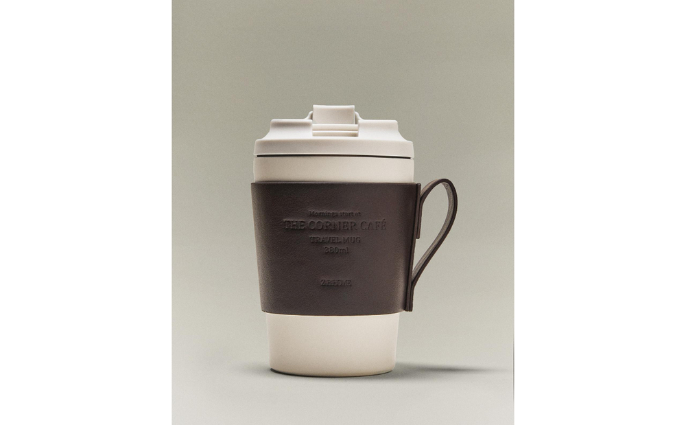 Zara Home кружка из нержавеющей стали, цвет коричневый, 15 см