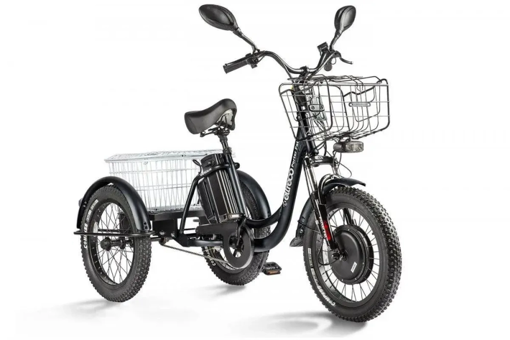 Электротрицикл Eltreco Porter Fat 500 UP! с корзиной