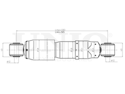 Амортизатор газовый задней подвески UNIO SAB-10706