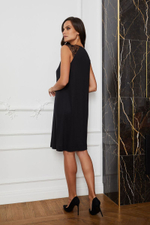 Сорочка свободного кроя из вискозы (Размер: XL) (Цвет: черный)