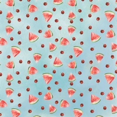 Watermelon at blue