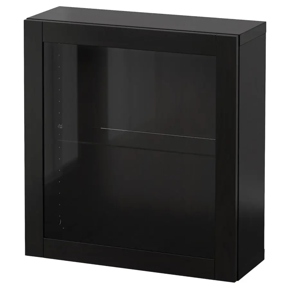 Навесной шкаф - IKEA BESTÅ/BESTA, 60x22x64 см, черный, БЕСТО ИКЕА