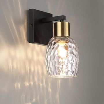 6562/1W MODERNI LN25 140 черный, золотой/прозрачный/металл/стекло Бра E27 1*40W 220V ICE