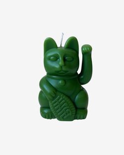 Свеча Lucky Cat Зеленая