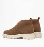 Ботинки женские натуральная кожа с байкой, коричневые