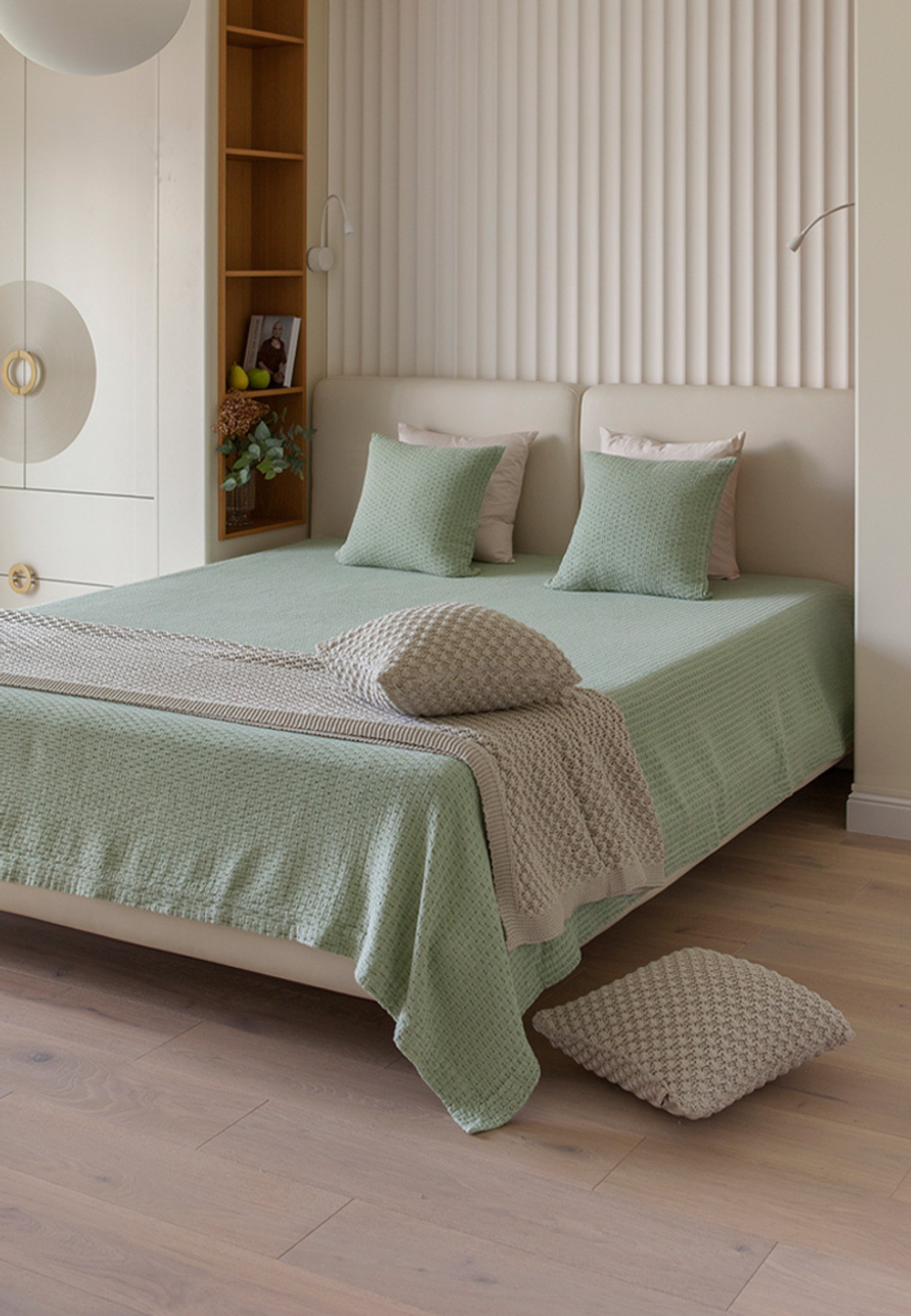 Покрывало 220x240 Luxberry Vegan фисташковое