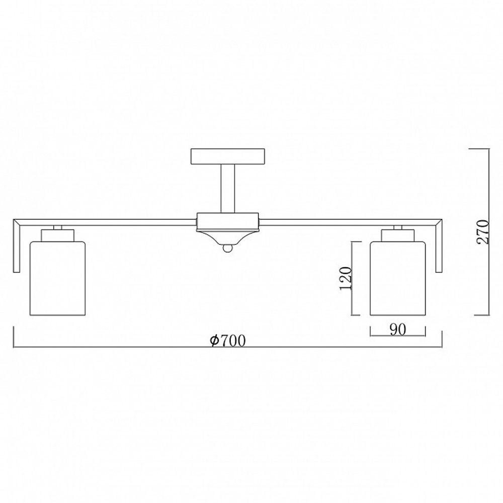 Люстра на штанге Escada Style 1142/7P Silver