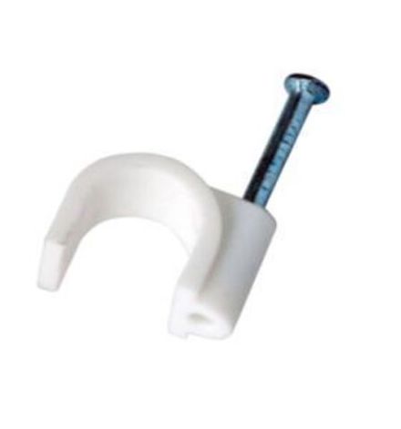 Крепеж кабеля круглый 10 мм, белый (упак. 50 шт)  REXANT