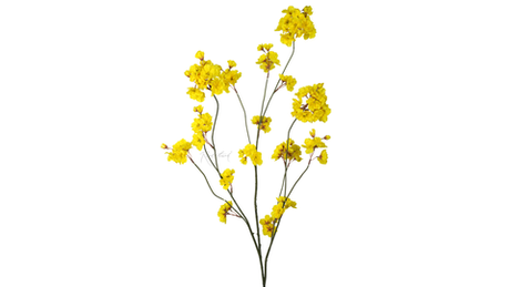 Ветка с цветами 130см - Желтый