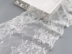 Эластичное кружево, 23см, белое (Арт: EK-2762), м