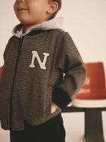 Бомбер с капюшоном для мальчика Next B76-449, Коричневый