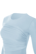 «Silhouette» Лонгслив с драпировкой на груди.