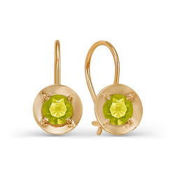 Серьги из золота с фианитами