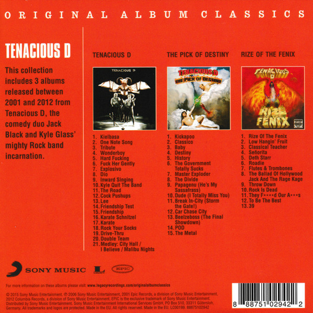 Tenacious D / Original Album Classics (3CD)