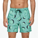 Зеленые мужские шорты с принтом в виде киви (Размер: XXL) (Цвет: зеленый)