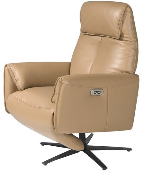 Вращающееся кресло Double Relax/ 5086 с кожаной обивкой Испания