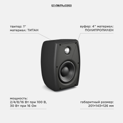 CVGAUDIO ODF416TBL Двухполосная настенная акустическая система