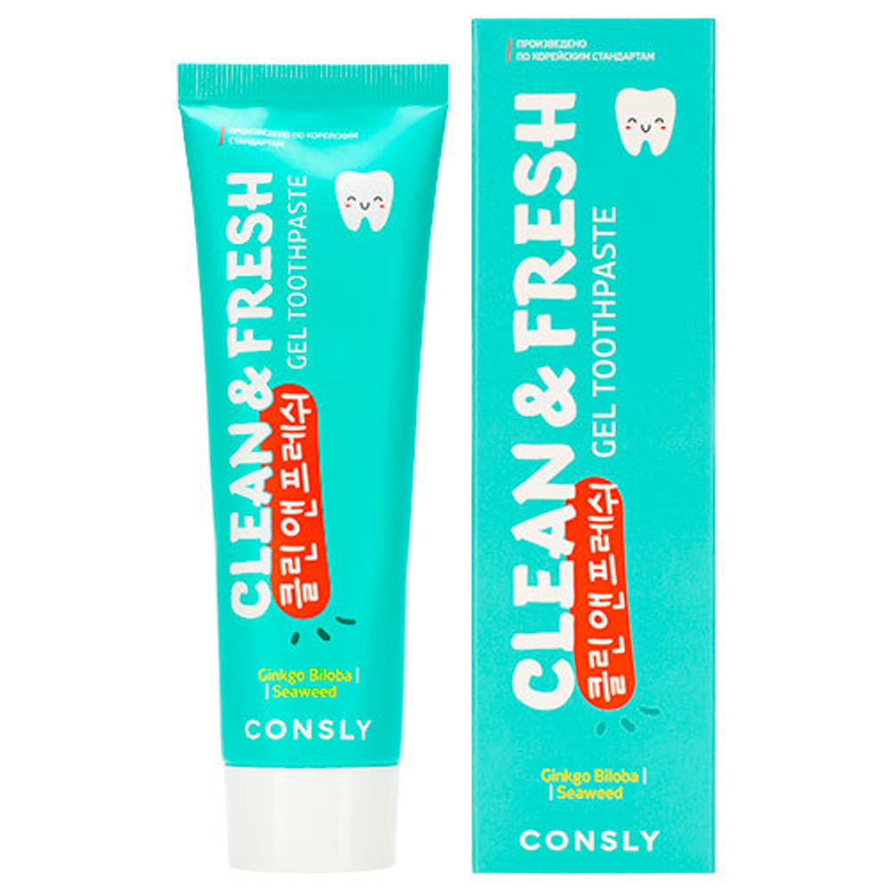 Зубная паста гелевая Consly Экстракт гинкго билоба и морские водоросли 105 г