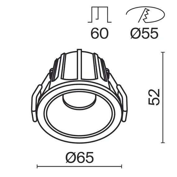 Встраиваемый светильник Альфа / Alfa LED 10 Вт 3000 К 36° Technical dl043-01-10w3k-rd-wb