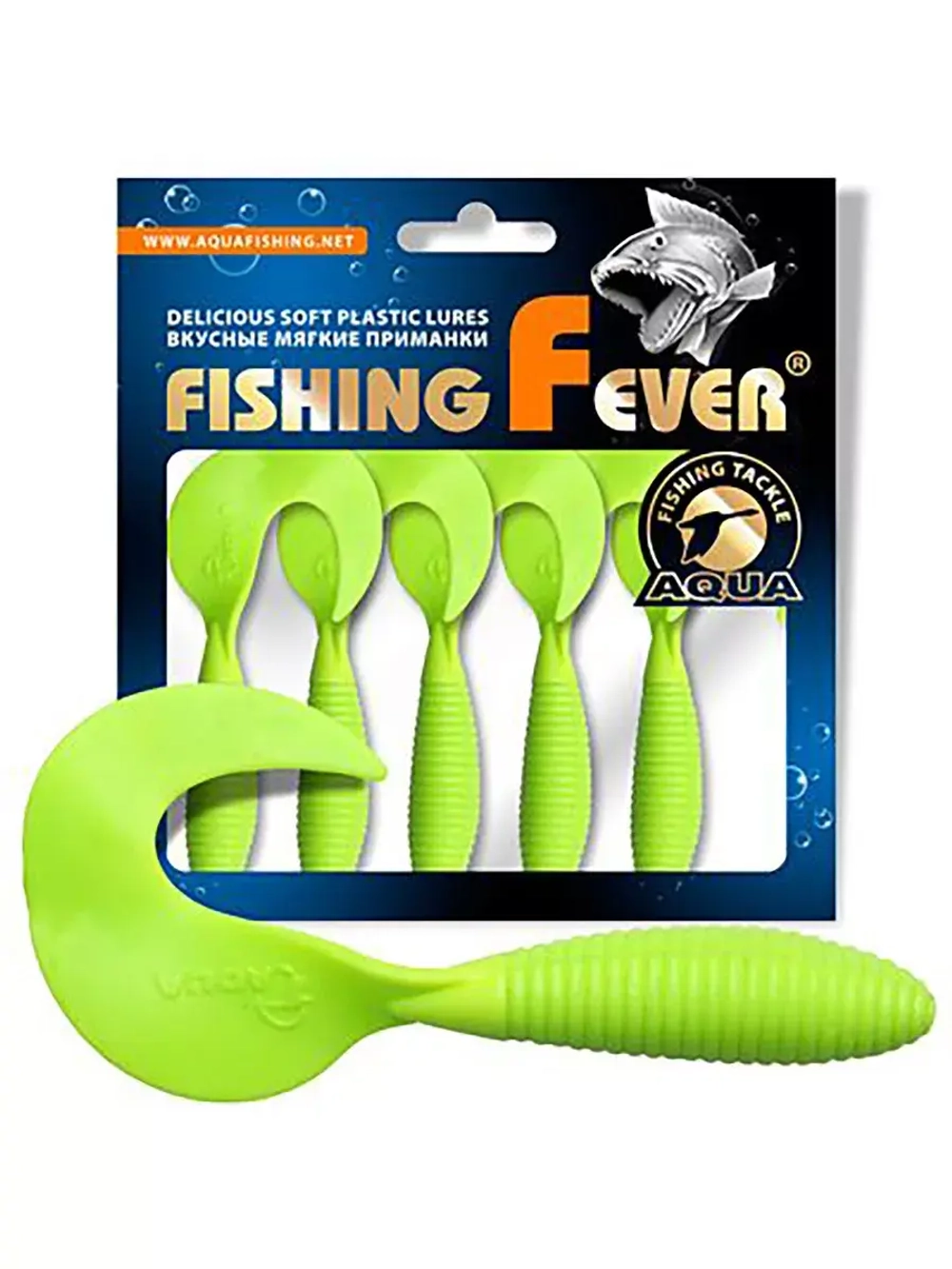 Мягкая приманка твистер FishingFever ARGO 6,0cm,2,0g,уп 6 шт