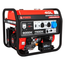 A-iPower A8000EAX бензиновый генератор в кожухе 1200 RAL 7024 с блоком АВР 400В/25А (8 pin) New УТ-11182370/29109