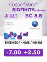Ежемесячные мультифокальные контактные линзы Biofinity Multifocal (уп. 3 линзы)
