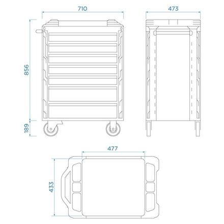 Цена на KING TONY (87SQ31-7B-BK) Тележка инструментальная, 7 выдвижных ящиков, "SQUAD"