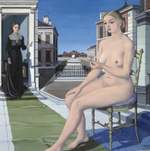 Поль Дельво. 1947. Первая роза. 127 х 127. Частное собрание.