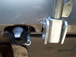 Оцинкованный фаркоп на Skoda Fabia хетчбек 2000-2007, 2007-2014 (без электрики), Galia S081C