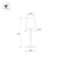 Светильник SP-DAISY-TAB-1.5W Warm3000-MIX (RS, 90 deg) (Arlight, IP54 Металл, 2 года) 058566