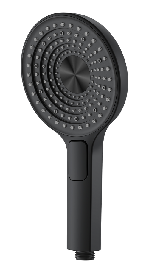 3029-C Лейка массажная 3 позиции, кнопка (ЧЕРНЫЙ) GANZER  (56/1шт)