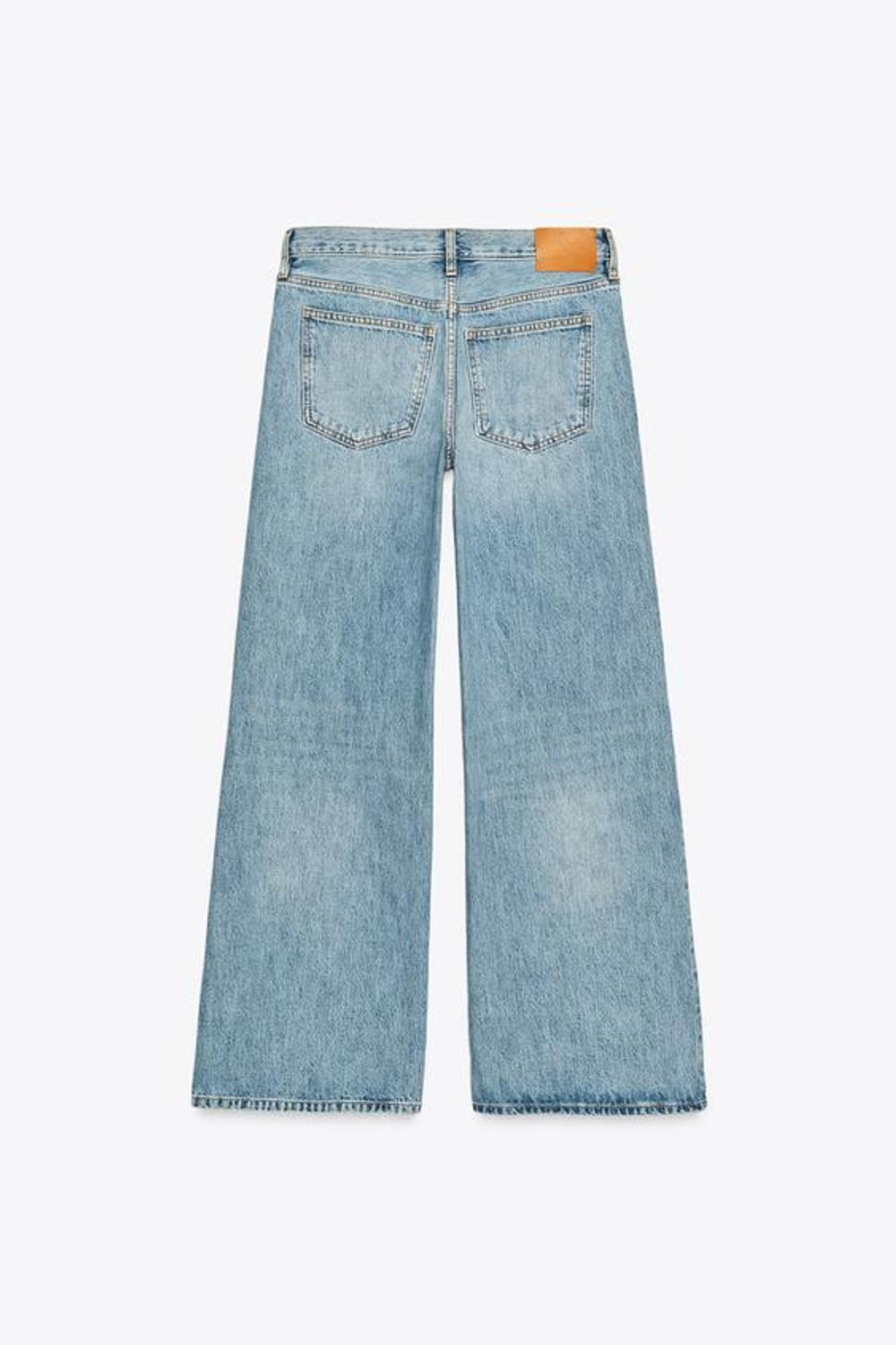 ZARA ДЖИНСЫ WIDE-LEG С НИЗКОЙ ПОСАДКОЙ — ZW COLLECTION, ГОЛУБОЙ