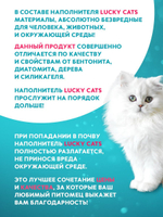 Наполнитель Lucky CatS впитывающий впитываемость 10л/ Счастливые Коты для кошачьего туалета, туалет для кошек