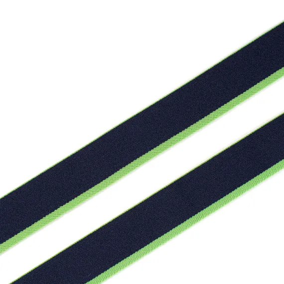 Резинка широкая, синяя/салатовая 25 мм, Германия