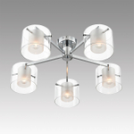 8261/5C MODERNI LN26 металл/стекло, хром/прозрачный Люстра потолочная E14 5*40W 220V VERDI