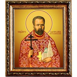 Вячеслав (Занков) Котельниковский священномученик, пресвитер. Икона на холсте.