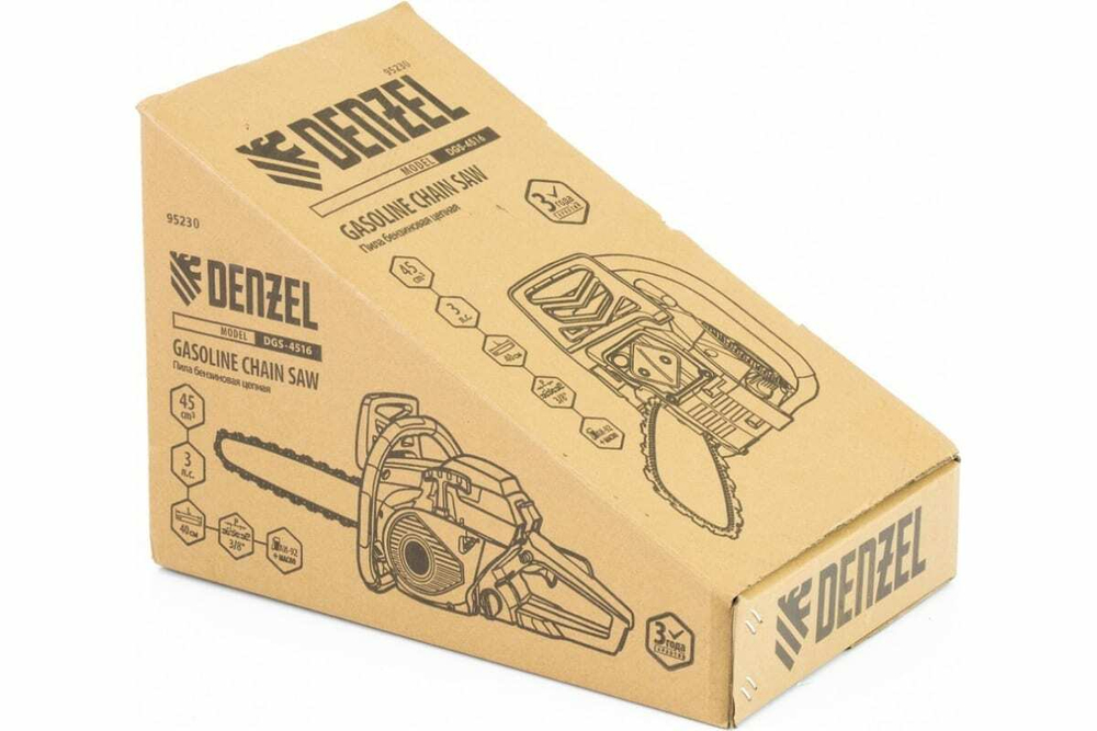 Бензиновая цепная пила Denzel DGS-4516