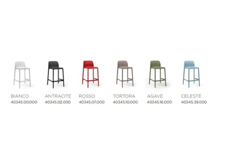 Стул пластиковый полубарный Nardi Lido Mini, агава