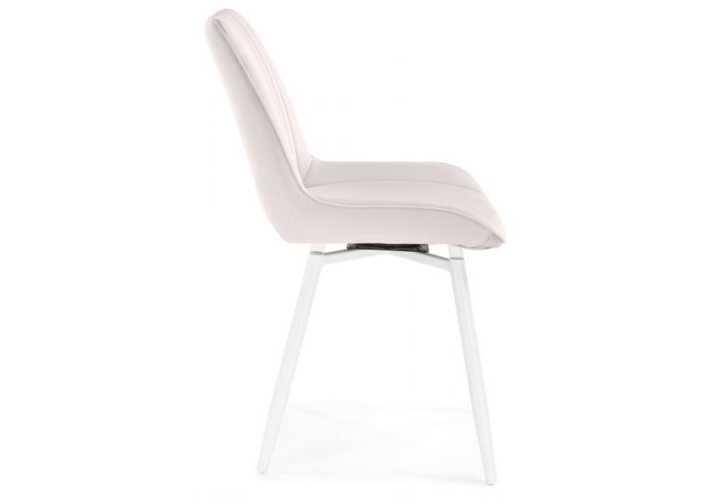 Стул на металлокаркасе Седа К крутящийся молочный / белый