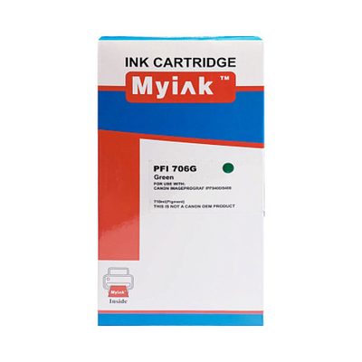 Картридж MyInk, аналог CANON PFI-706G для IPF 8400/8400S/8400SE/9400/9400S Green (710 ml)