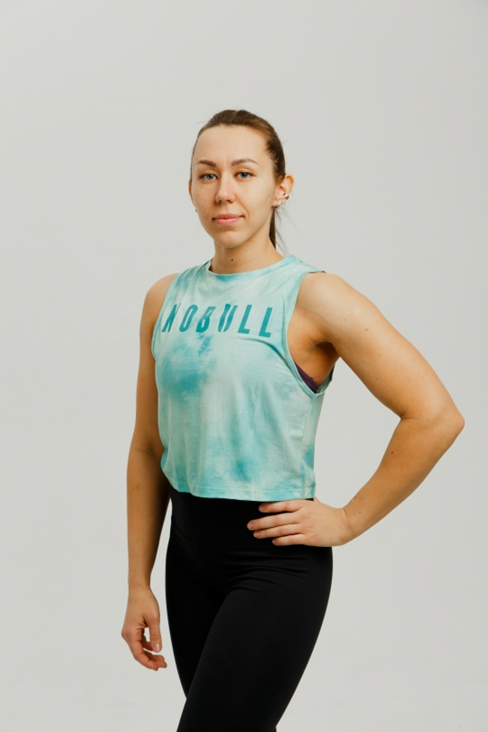 Майка NOBULL зелёная в пятнах