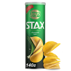 Чипсы картофельные LAY'S Stax Сметана и лук 140гр