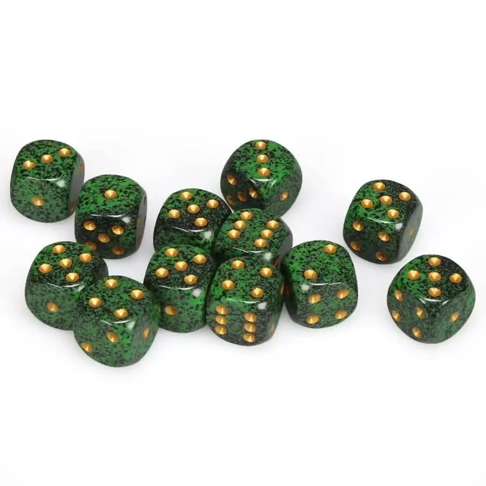 Chessex 12-D6 set (16mm) - Speckled Golden Recon