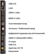 Телевизор TCL 75V6B 191 см черный