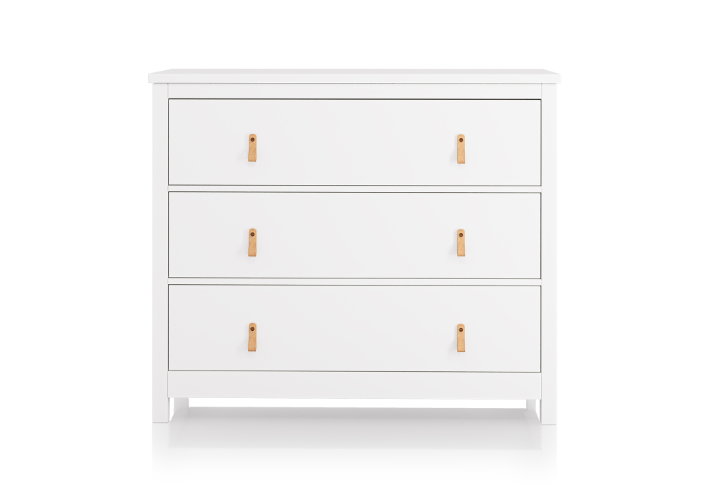 Комод Wood 3 ящика (белый)