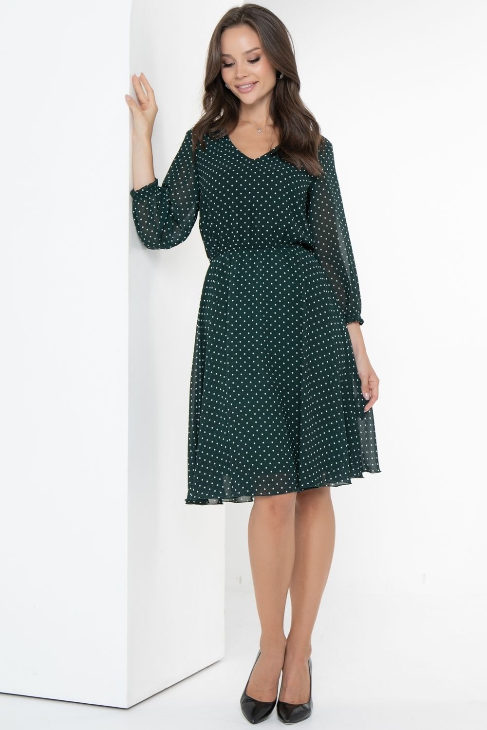 Платье Сицилия (шифон, грин) Diolche (Акция)